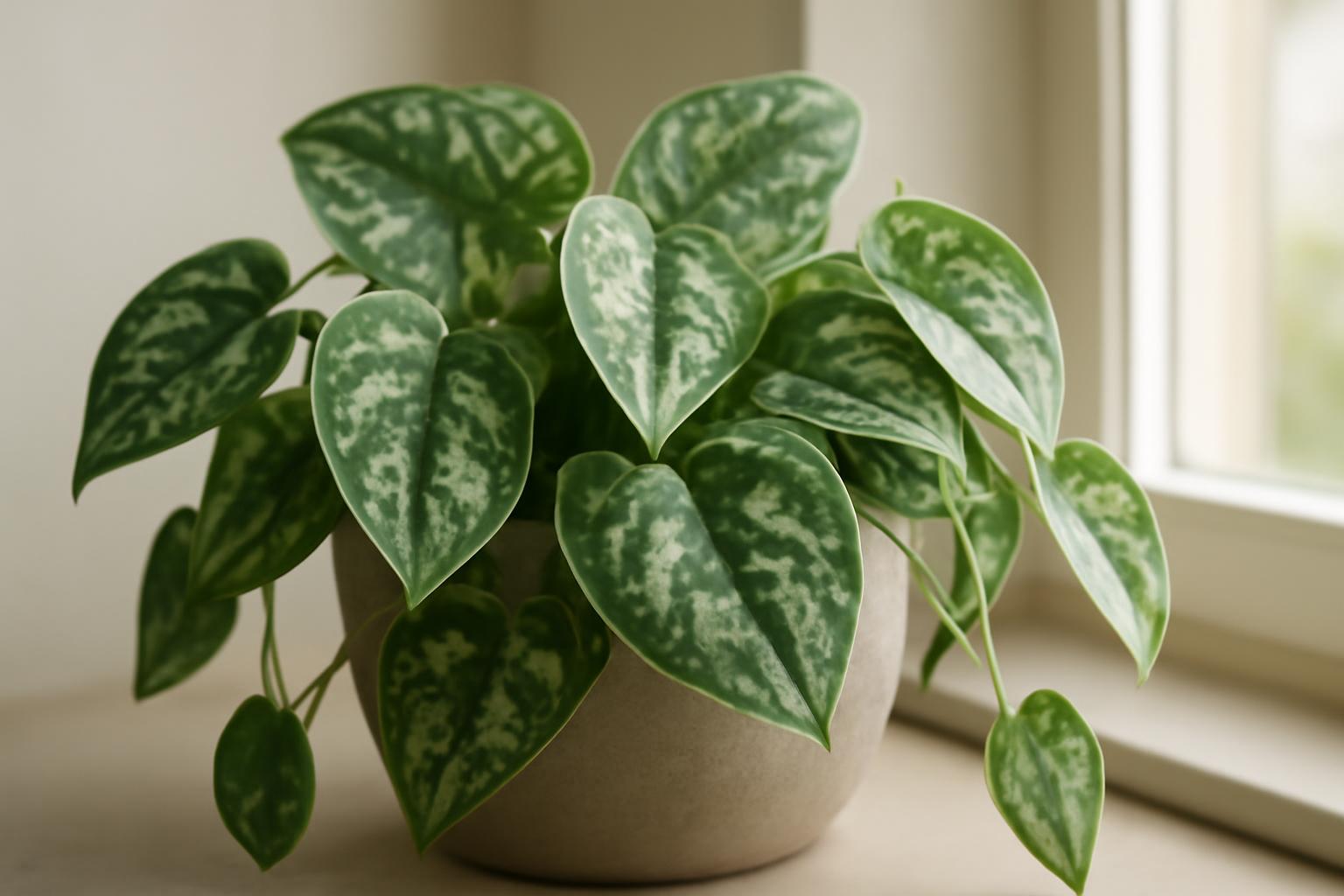 Scindapsus pictus gondozása: ezüstös levelű futónövény ápolása