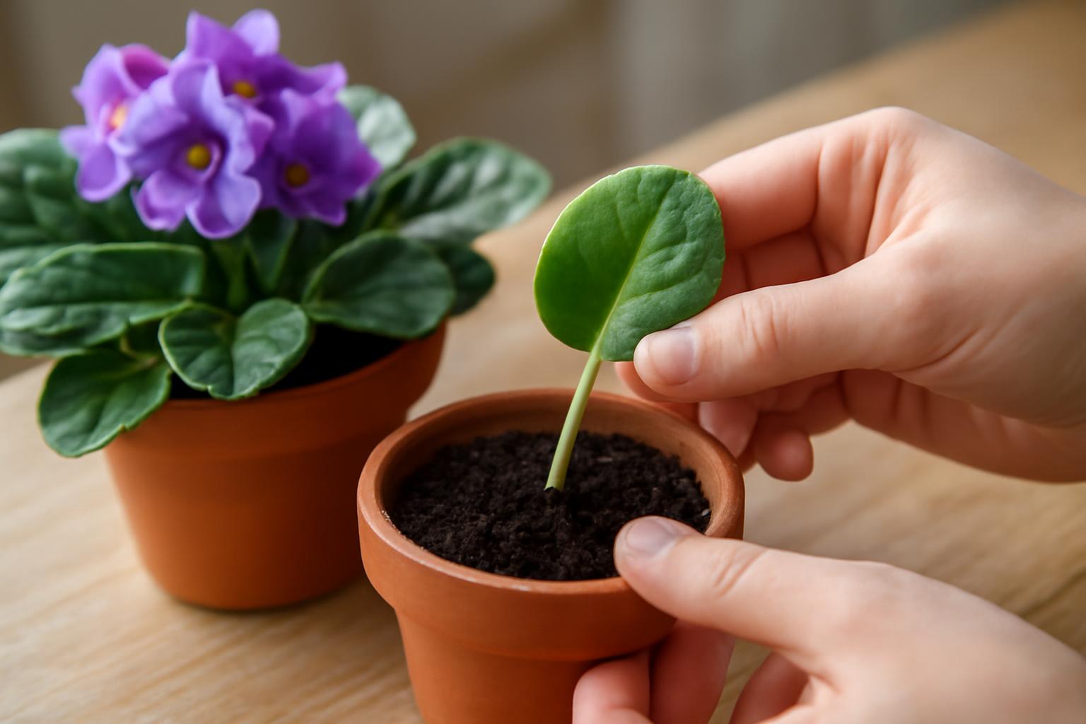 Afrikai ibolya szaporítása levélről: egyszerű módszer