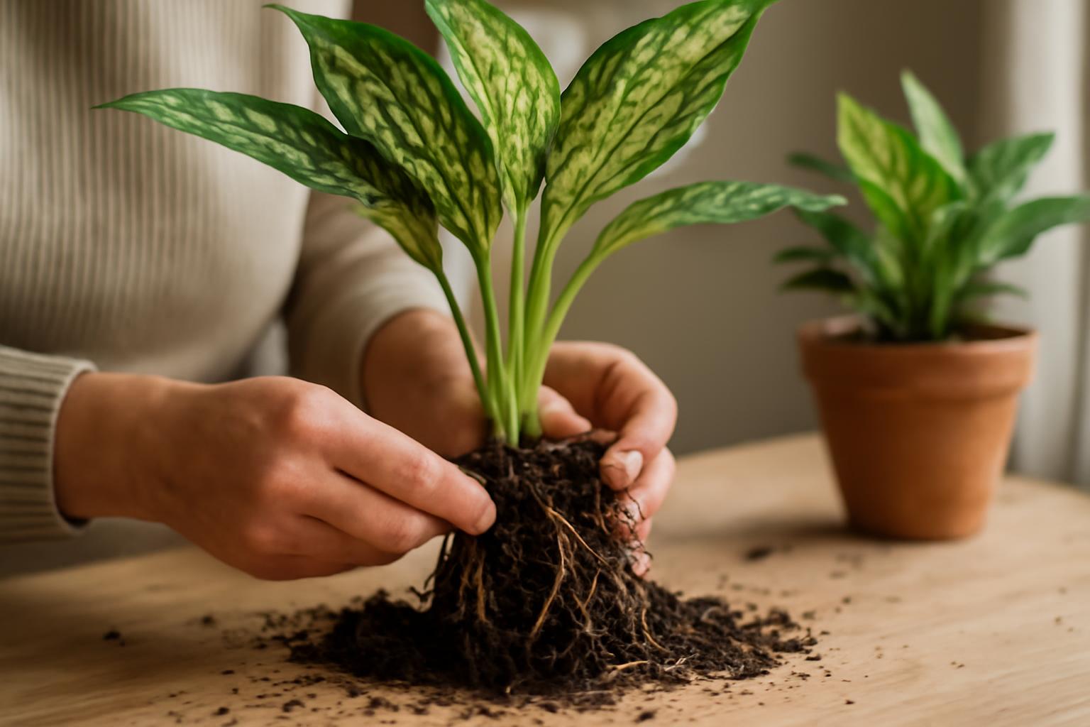 Aglaonema szaporítása tőosztással: egyszerű módszer