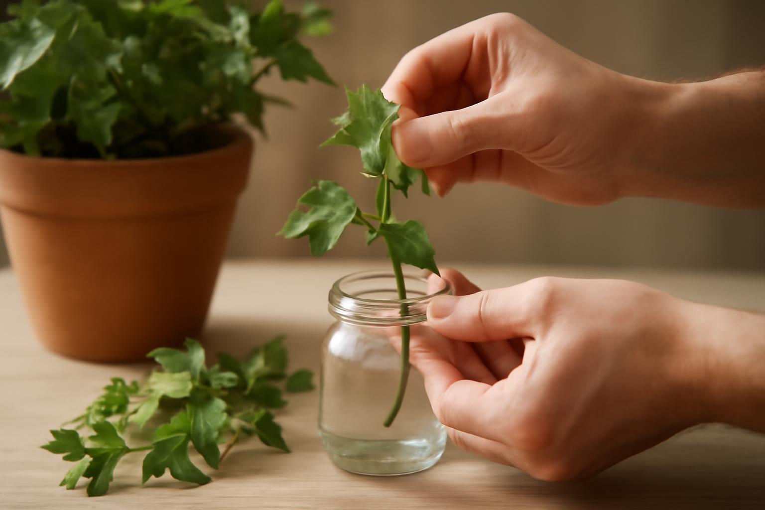 Borostyán szaporítása: dugványozás lépésről lépésre