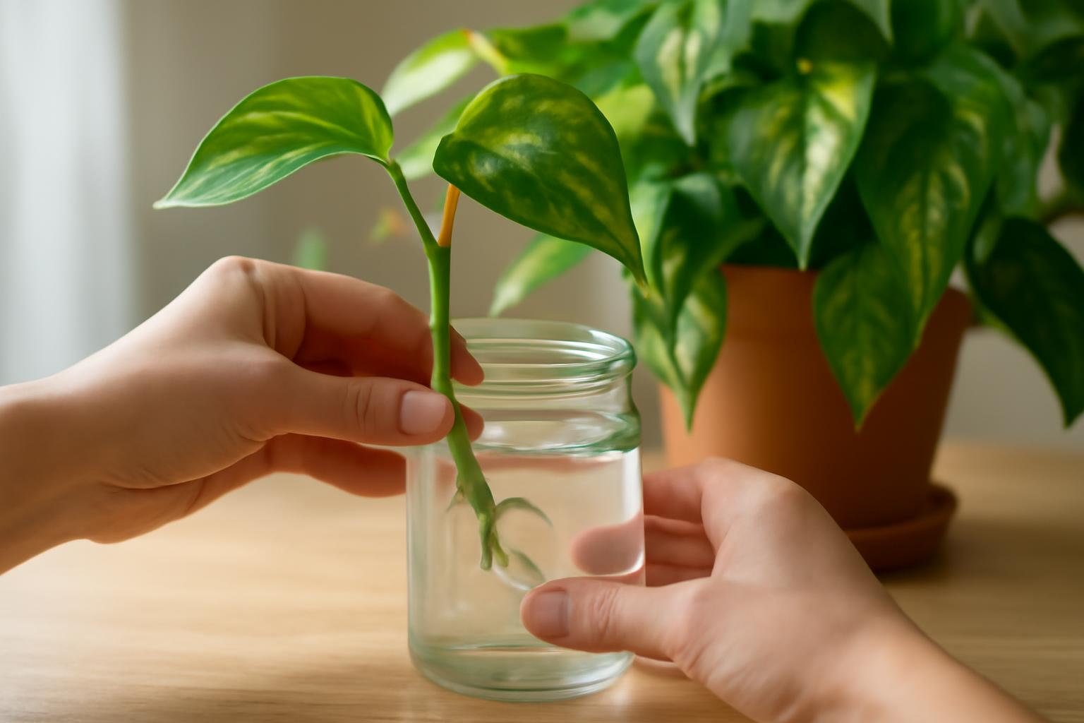 Epipremnum szaporítása vízben: dugványozás lépésről lépésre