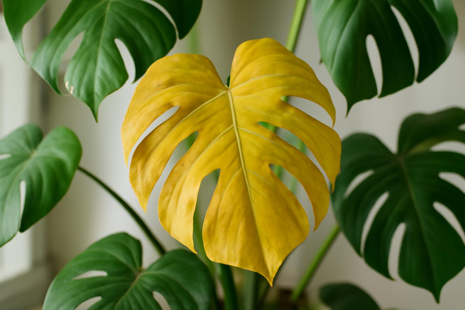 Monstera levelek sárgulása: gyakori problémák és megoldások