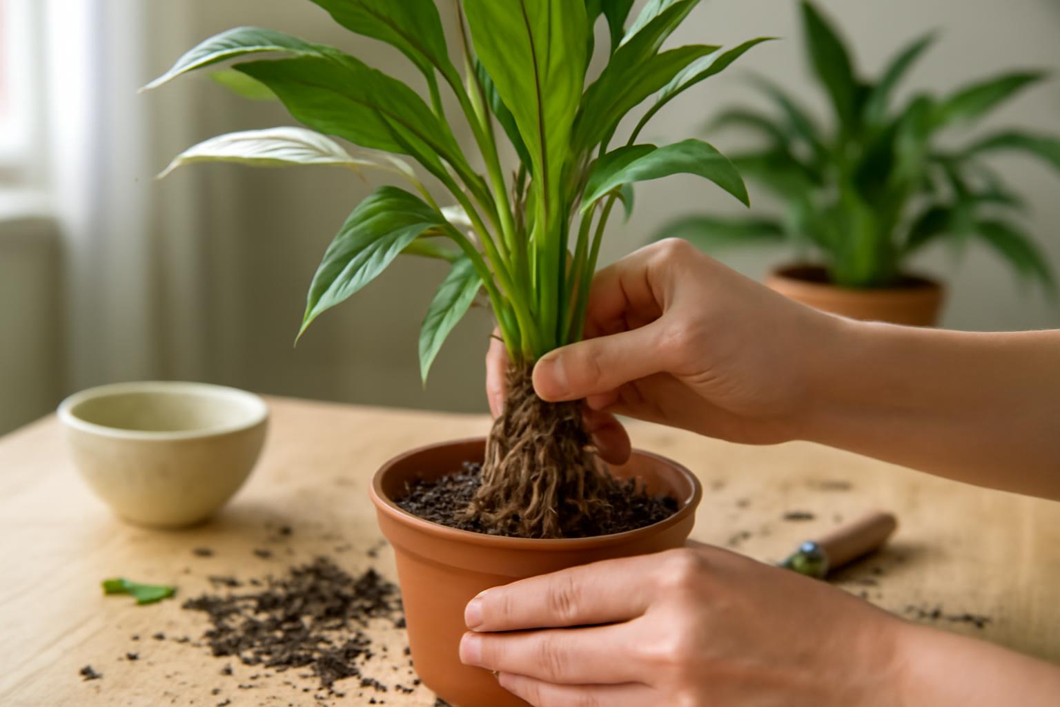 Spathiphyllum szaporítása: tőosztás egyszerű lépésekben