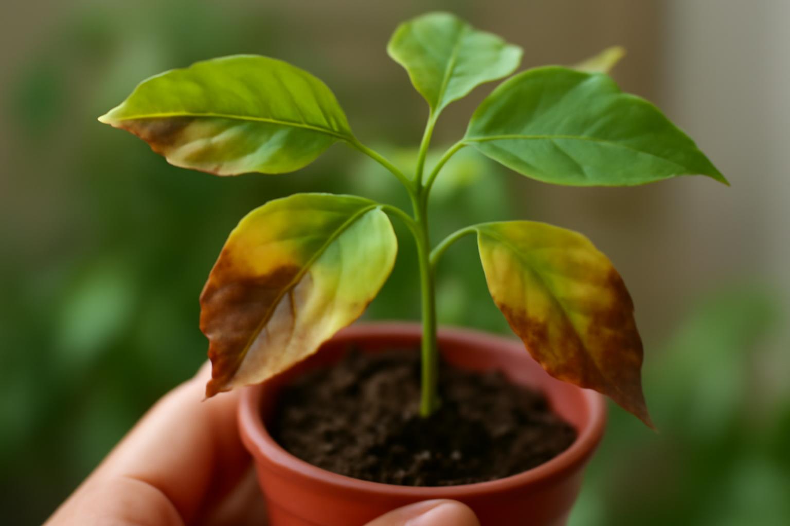 Zöldike levelek barnulása: öntözési hibák felismerése