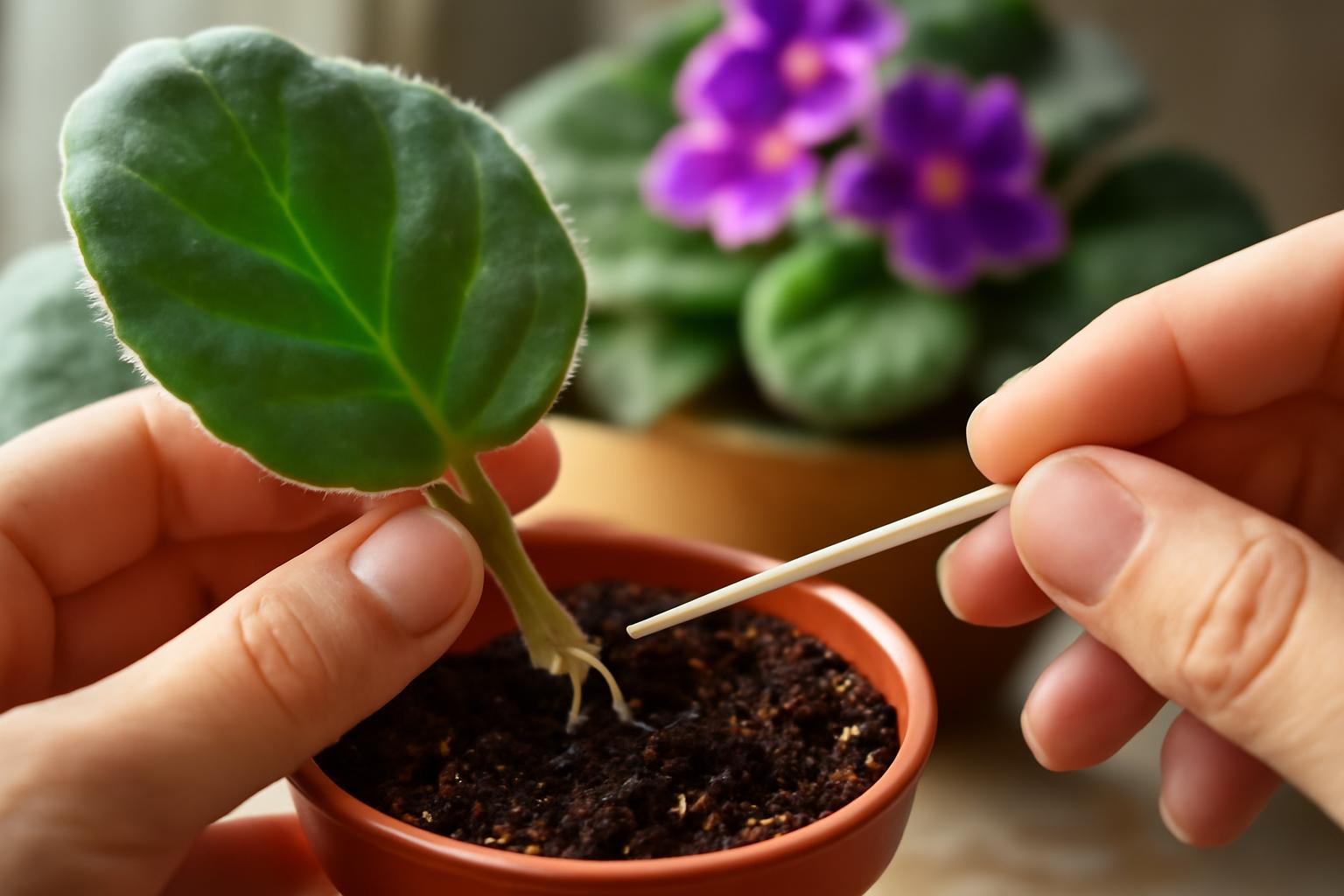 Afrikai ibolya szaporítása levélről: egyszerű módszer