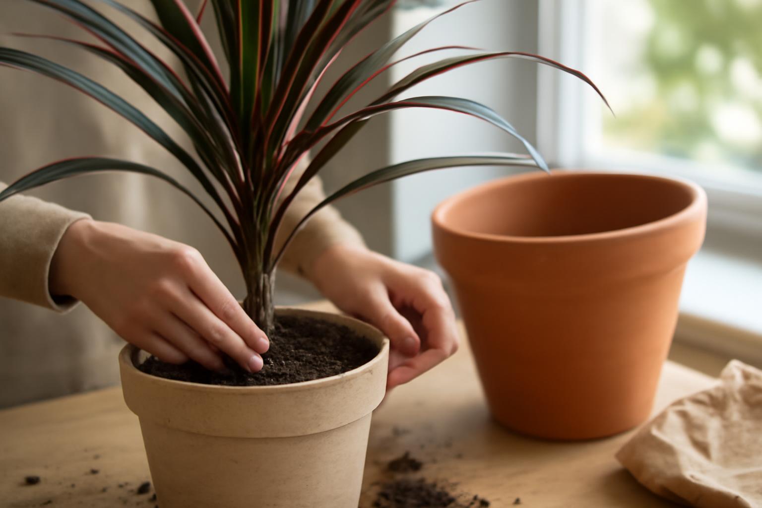 Cordyline átültetése: mikor szükséges nagyobb cserép