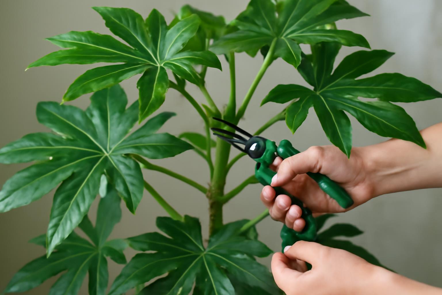 Fatsia metszése: hogyan marad bokros a növény