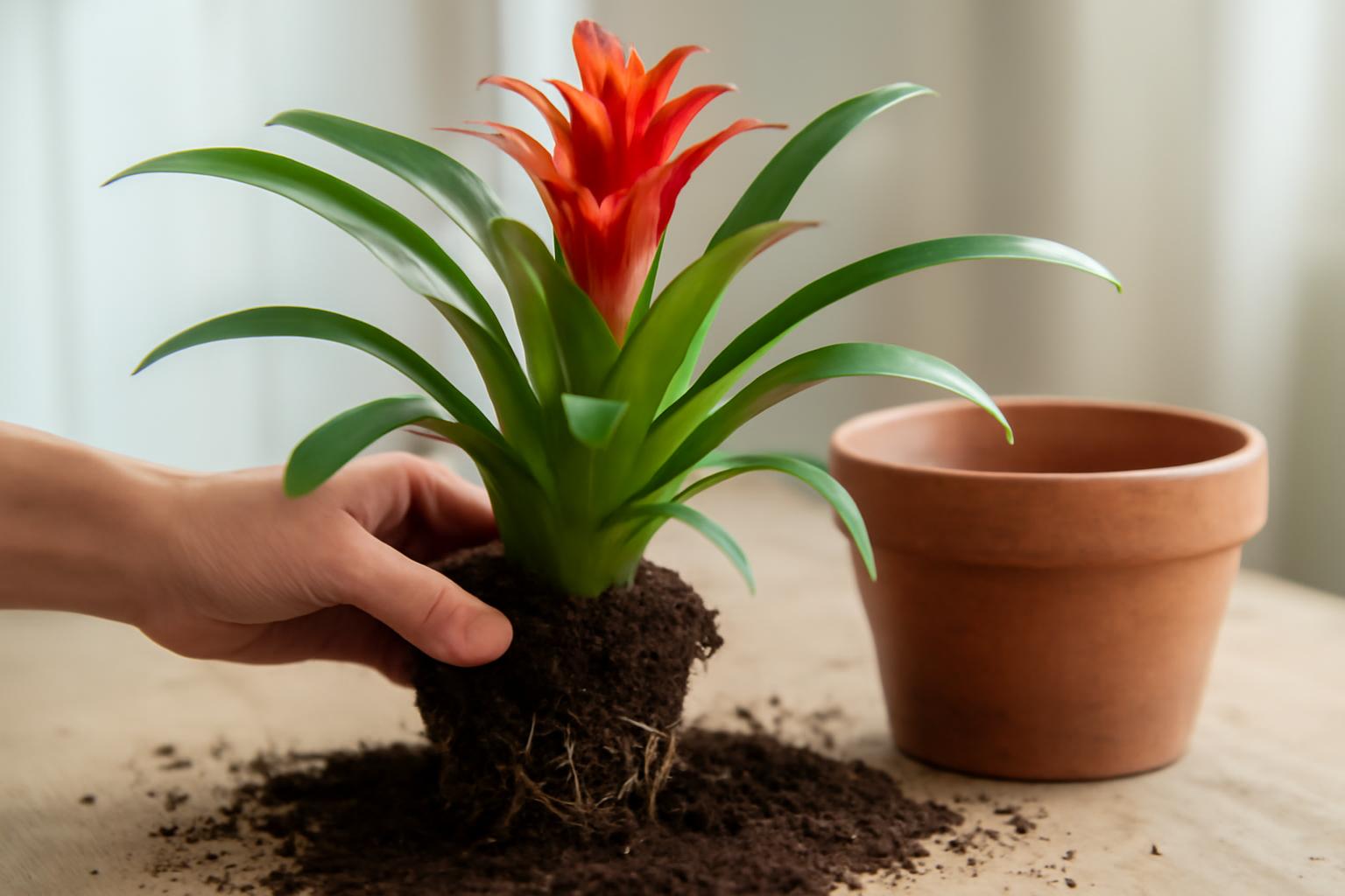 Guzmania átültetése: mikor szükséges friss közeg