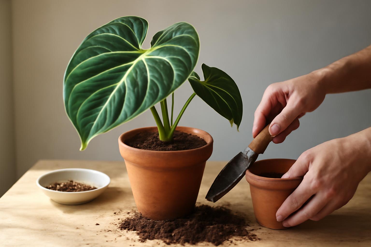 Philodendron gloriosum átültetése: mikor szükséges friss föld
