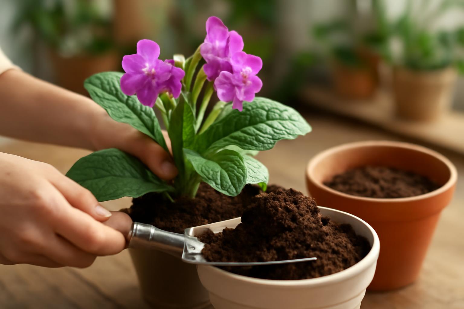 Streptocarpus átültetése: mikor szükséges friss föld