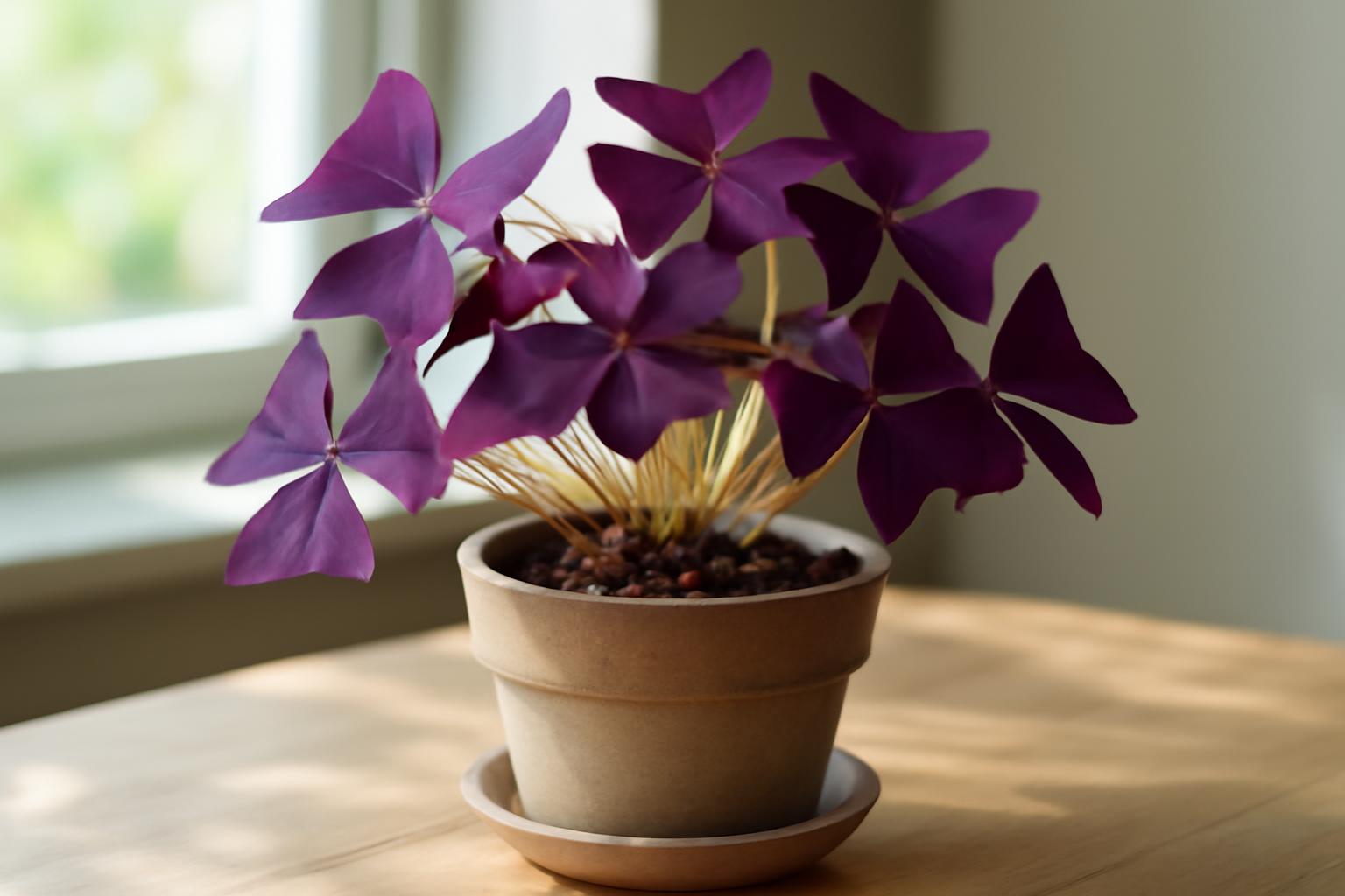 Oxalis triangularis gondozása: lila levelű szobanövény ápolása