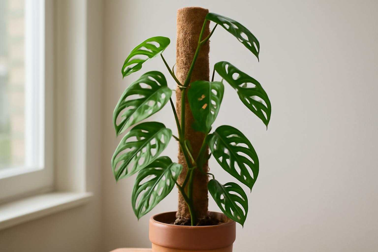 Monstera adansonii futtatása: hogyan támasszuk meg a növényt