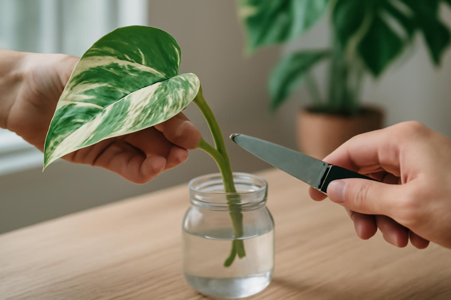 Monstera variegata szaporítása: dugványozás lépésről lépésre