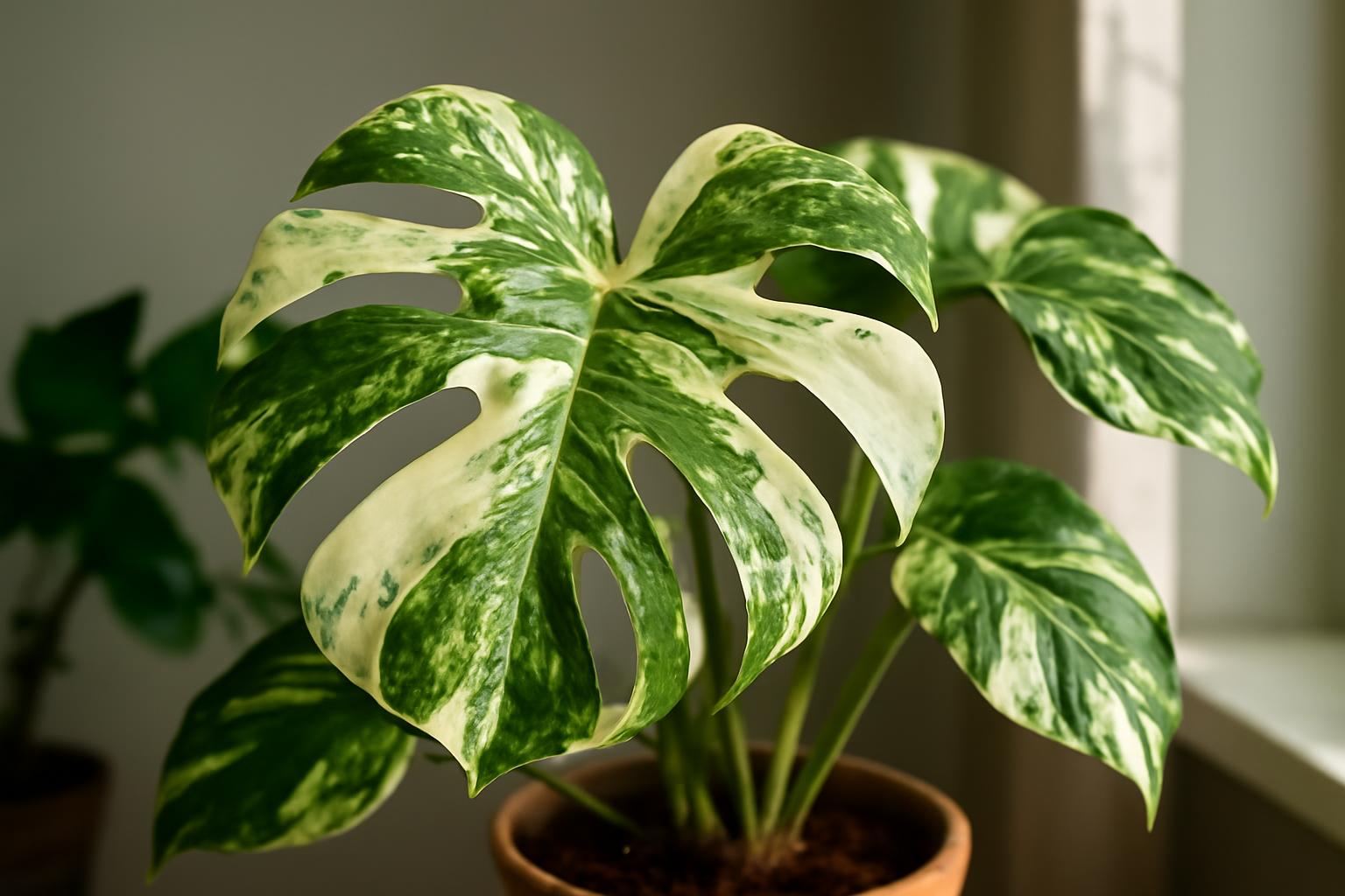 Monstera variegata fényigénye: hogyan maradnak világosak a levelek