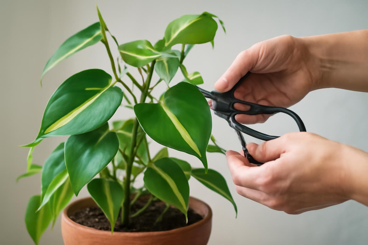 Philodendron brasil metszése: bokros növekedés titkai
