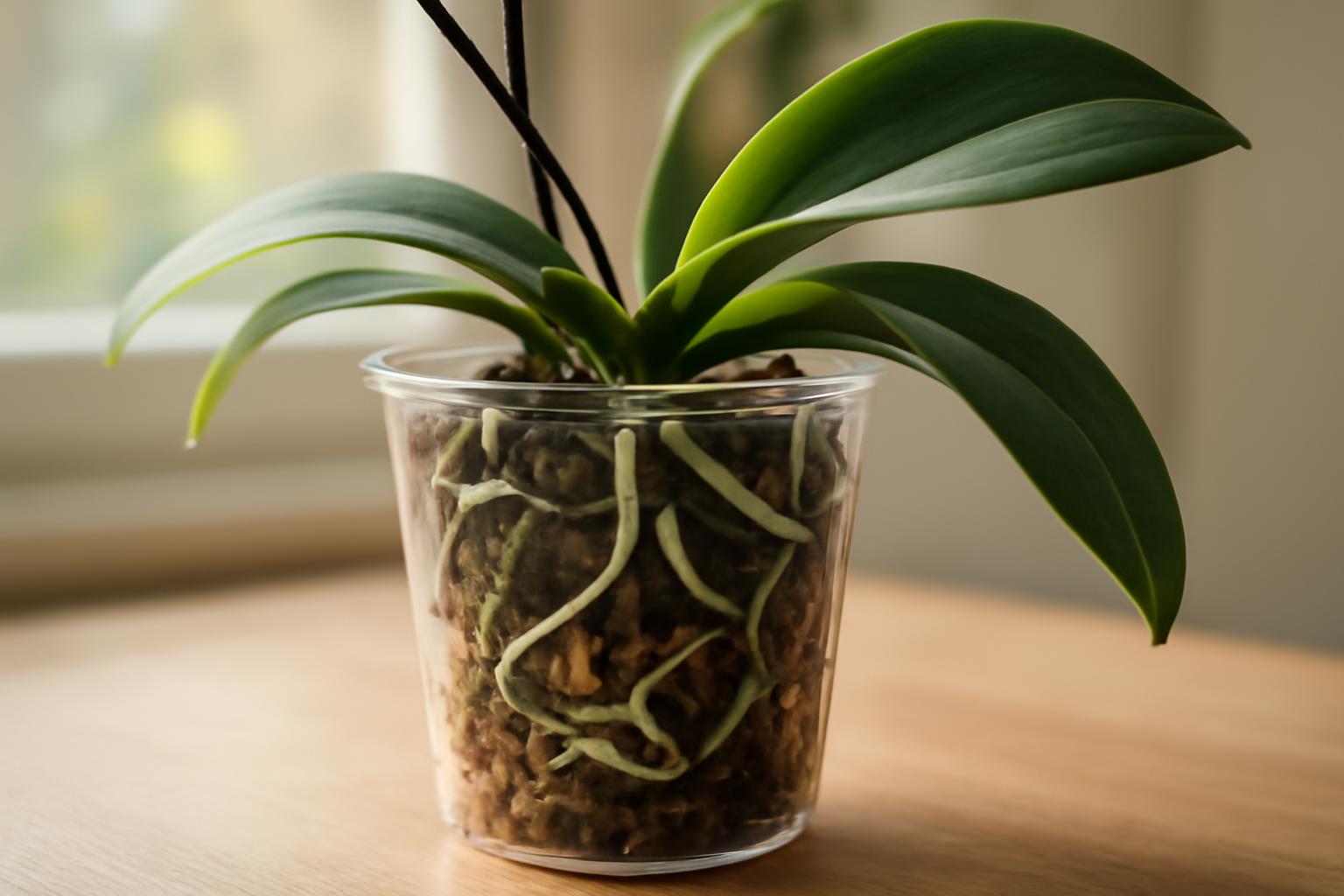 Leteszteltük az orchidea gyökereinek állapotát átlátszó cserépben