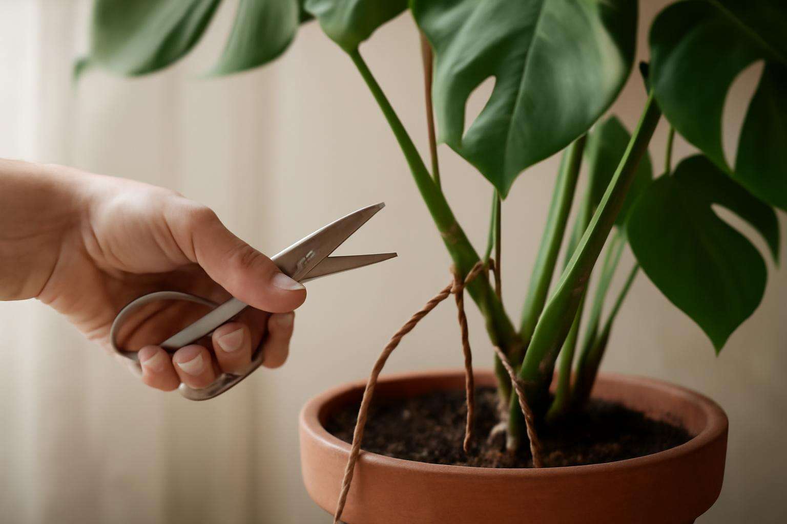 Leteszteltük a monstera léggyökereinek visszavágását