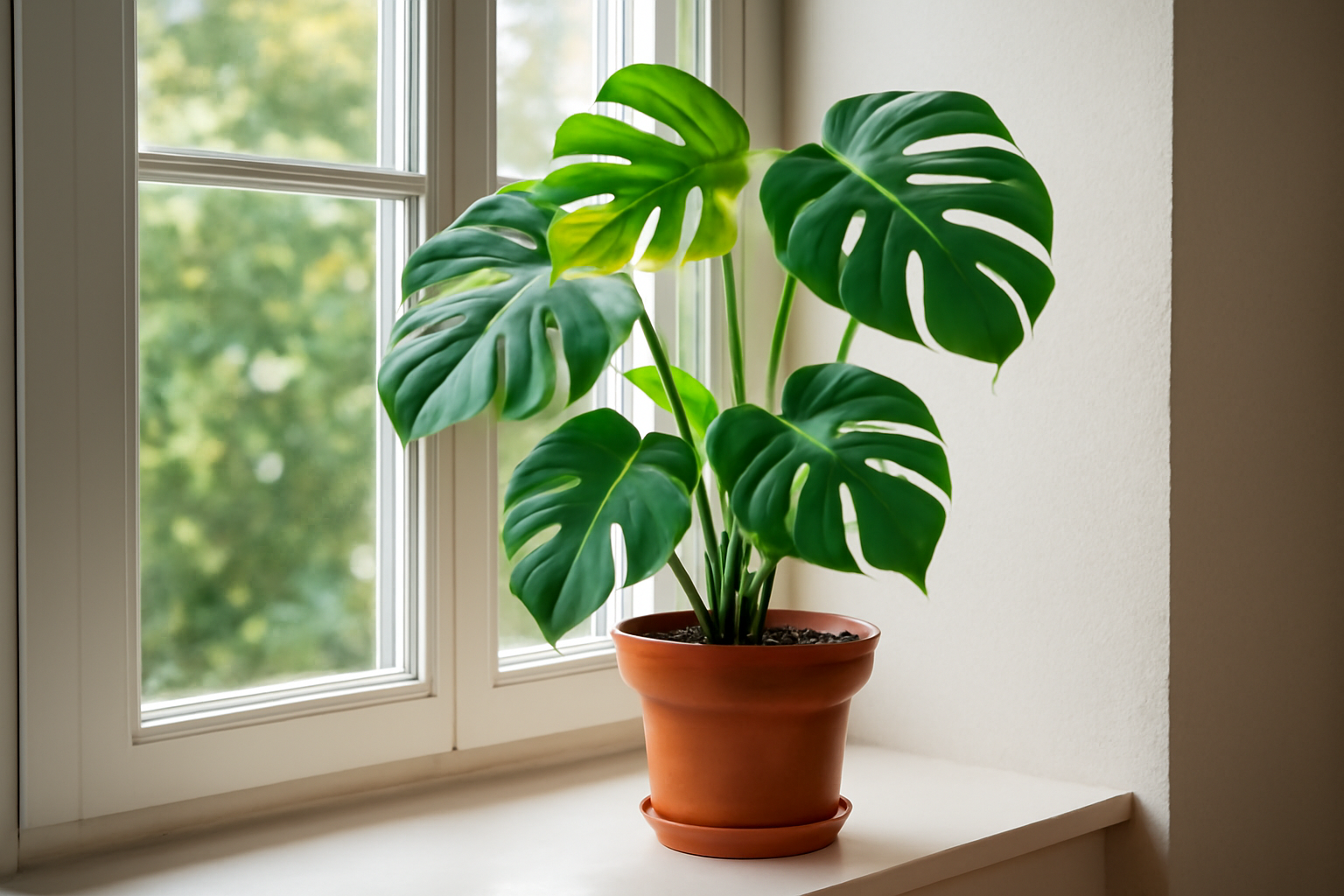 Leteszteltük a monstera gondozását déli fekvésű ablaknál