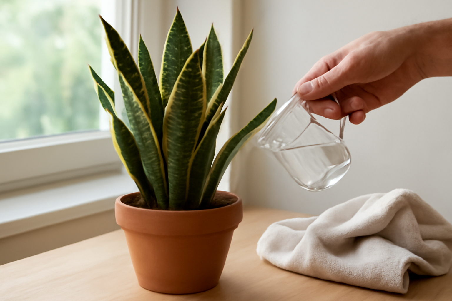 Leteszteltük a sansevieria gondozását nyaralás alatt