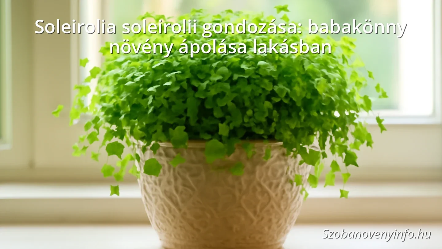 Soleirolia soleirolii babakönny növény lakásban, zöld apró levelekkel